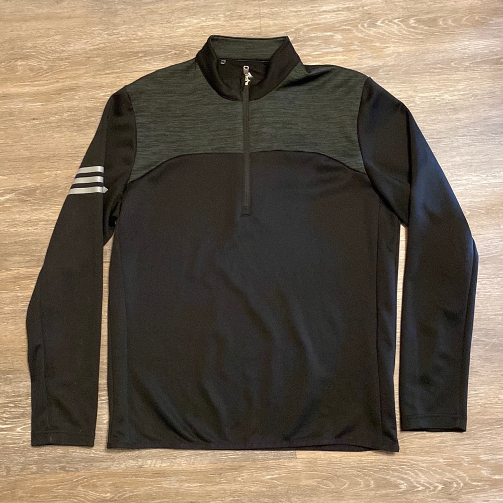 Adidas Golf Black Half Zip Pullover Jacket Size M